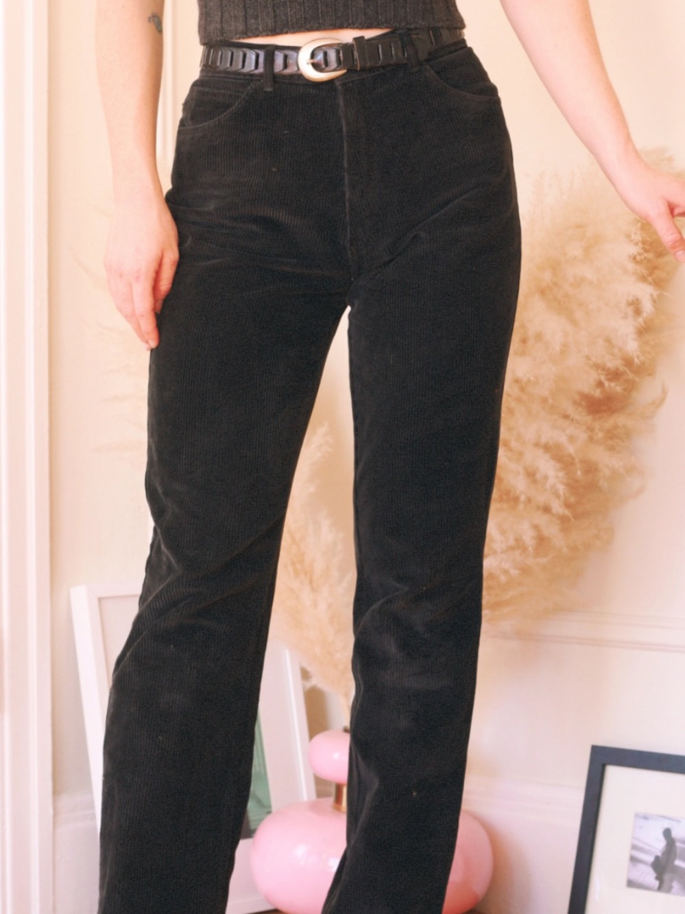 Vintage Black Corduroy Pants